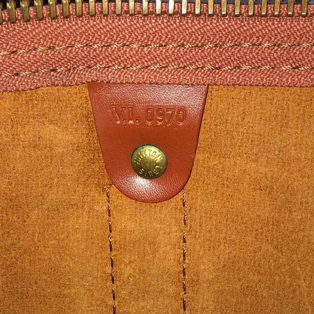 Vintage LOUIS VUITTON LV 50 Kenyan Fawn Rust Orange Epi Leather Travel Tote Bag - Picture 13 of 17